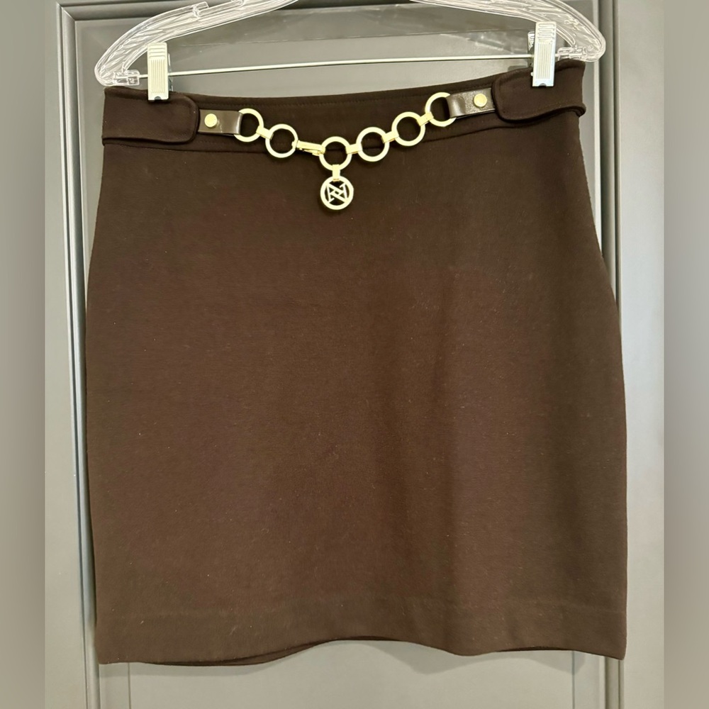 Adrienne Vittadini chocolate brown skirt